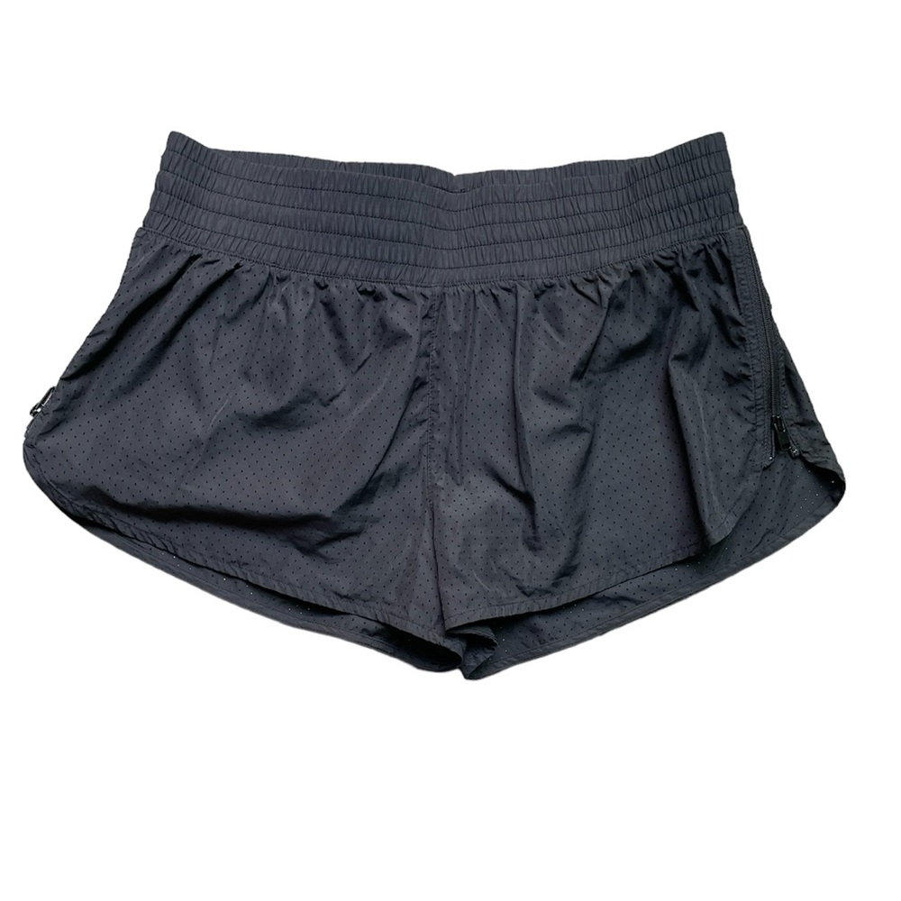 Lorna Jane Zip It Perforated Run Shorts Black Size M
